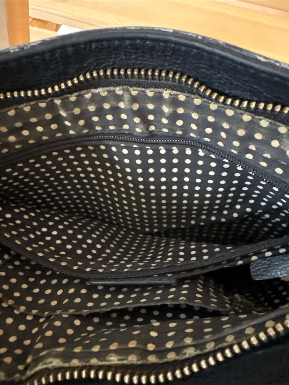 Kate Spade Black Leather Shoulder Bag with Chain Strap
